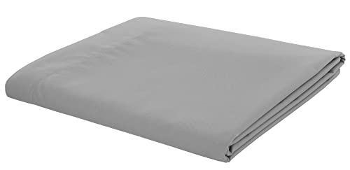 Catherine Lansfield leicht zu bügeln Bügelfreies Bettlaken aus Perkal, Einzelbettgröße, Grau, Baumwolle Polyester, Single Flat Sheet von Catherine Lansfield