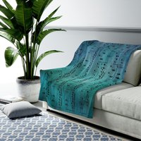 Musik Decke Vintage Noten, Gemütliches Dekor Musik Decke Vintage Noten, Gemütliches Dekor von CatherineOriginals