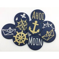 Button | Anstecker Oder Magnet Aus Stoff Verschiedene Motive Ø59mm Button | Anstecker Oder Magnet Aus Stoff Verschiedene Motive Ø59mm von CathisStickstuebchen