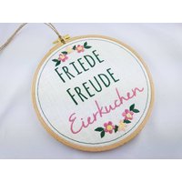 stickrahmen Mit Gesticktem Spruch Auf Leinen von CathisStickstuebchen