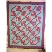 Quilt, Große Blumen Block Quilt 70 "x 85" von Cathithesewingaddict