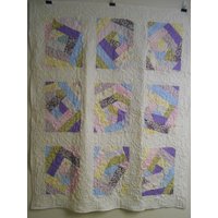 Quilt, Handgemachte Überwurf Crazy Patch Großer Block 52" X 65" von Cathithesewingaddict