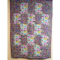 Quilt, Handgemachter Krippendecke, Elefant Spieldecke 45" X 62" von Cathithesewingaddict
