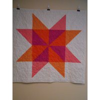 Quilt, Lone Star Handgemachte Sterne Baby Lap Quilt 47" X von Cathithesewingaddict