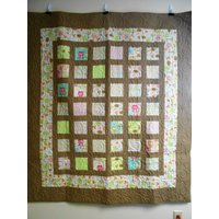 Quilt, Trow Lap Kleinkind Eule Überwurf Einfache Block 61" X 67" von Cathithesewingaddict