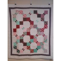 Twin-Size-Quilt, Quilt, Handgefertigte Steppdecke, Handgemachte Twin Größe Jugend-Quilt, Werfen Decke, Fliege Twin-Size-Steppdecke, 61 "x 70" von Cathithesewingaddict