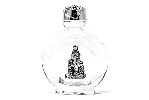 Trinkflasche aus Glas mit Gebetskarte von Lourdes von Catholic Gift Shop Ltd