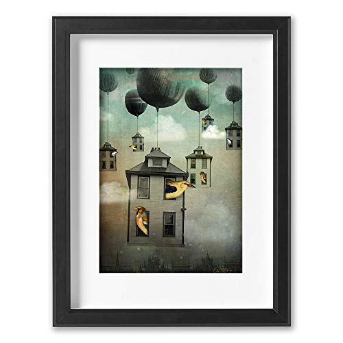 Cathrin Welz-Stein Hochwertiger Kunstdruck Poster Print – Birdhouse - Künstlerin A4-210mm x 297mm Badezimmer Deko Bilder Wohnzimmer Poster & Kunstdrucke | Lieferung ohne Rahmen von Cathrin Welz-Stein