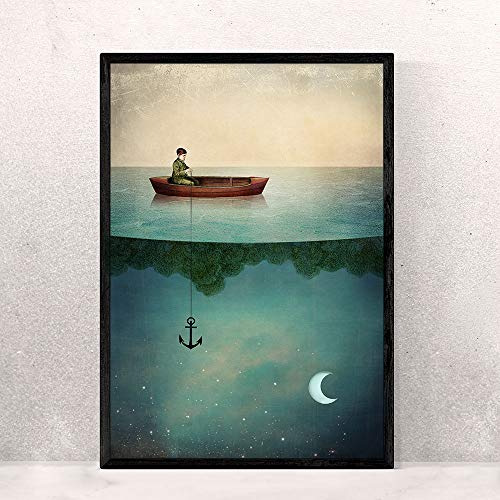 Cathrin Welz-Stein Hochwertiger Kunstdruck Poster Print – Dreamland - Künstlerin A4-210mm x 297mm Badezimmer Deko Bilder Wohnzimmer Poster & Kunstdrucke | Lieferung ohne Rahmen von Cathrin Welz-Stein