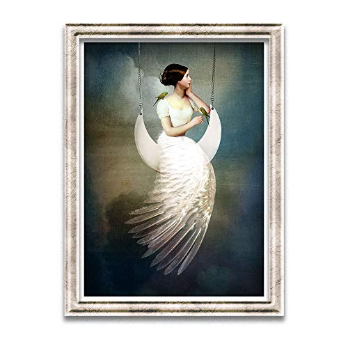 Cathrin Welz-Stein Hochwertiger Kunstdruck Poster Print – Moon and Back - Künstlerin A4-210mm x 297mm Badezimmer Deko Bilder Wohnzimmer Poster & Kunstdrucke | Lieferung ohne Rahmen von Cathrin Welz-Stein