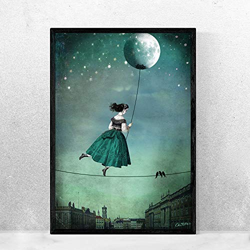 Cathrin Welz-Stein Hochwertiger Kunstdruck Poster Print – Moonwalk - Künstlerin A3 – 297mm x 420mm Badezimmer Deko Bilder Wohnzimmer Poster & Kunstdrucke | Lieferung ohne Rahmen von Cathrin Welz-Stein