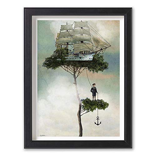 Cathrin Welz-Stein Hochwertiger Kunstdruck Poster Print – Stranded - Künstlerin A4-210mm x 297mm Badezimmer Deko Bilder Wohnzimmer Poster & Kunstdrucke | Lieferung ohne Rahmen von Cathrin Welz-Stein
