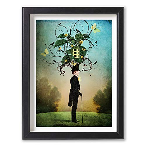 Cathrin Welz-Stein Hochwertiger Kunstdruck Poster Print – Treehouse - Künstlerin A4-210mm x 297mm Badezimmer Deko Bilder Wohnzimmer Poster & Kunstdrucke | Lieferung ohne Rahmen von Cathrin Welz-Stein