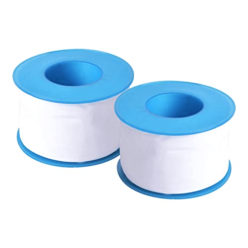 2 Rollen PTFE Gewindedichtband 50mm x 30m, Hochdichtes Teflonband Hitzebeständig, Rohrdichtband Selbstklebend Wasserdicht, Sanitär Reparaturband für Rohre Fugen Duschköpfe Wasser Gas Ventile, Weiß von Catime