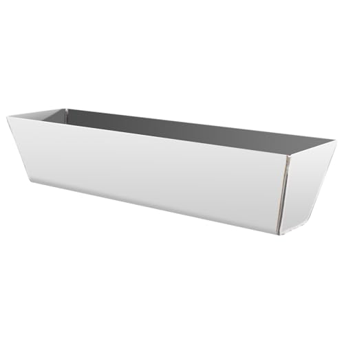 Catime Spachtelkasten Edelstahl, Schlammpfanne, Stainless Steel Mud Pan, Plastering Tools für Trockenbau DIY Mischen Verputzen Verfugen, Höhe: 9 cm, Dicke: 0,7 mm (Large) von Catime