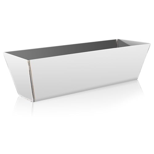 Catime Spachtelkasten Edelstahl, Schlammpfanne, Stainless Steel Mud Pan, Plastering Tools für Trockenbau DIY Mischen Verputzen Verfugen, Höhe: 9 cm, Dicke: 0,7 mm (Small) von Catime