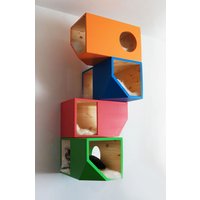 Farbenfrohes Catissa, Modulares Katzenhaus von CatissaCatTrees