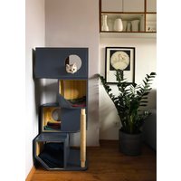 Freistehendes Hölzernes Modulares Katzenhaus von CatissaCatTrees
