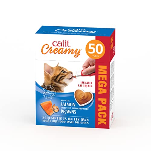 catit Creamy 50x 10 GR Katzenleckerli, Lachs/Garnele von Catit