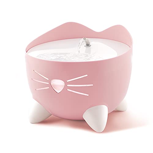 Catit Pixi Trinkbrunnen für Katzen, 2,5L, pink, 1 Stück (1er Pack) von Catit