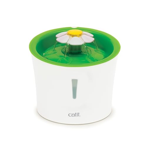 Catit Flower Fountain, Blumentrinkbrunnen für Katzen, 3L, weiß/grün, 1 Stück (1er Pack) Catit Flower Fountain, Blumentrinkbrunnen für Katzen, 3L, weiß/grün, 1 Stück (1er Pack) von Catit
