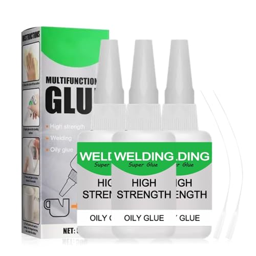 Sekundenkleber Extra Stark, 2025 Neu Alleskleber Schuhkleber Stark Wasserfest Superkleber Kleben Statt bohren Sekundenkleber Mit Aktivator, für Holzleim Kunststoff Metall Keramik Leder (3 Stück) von Catnat