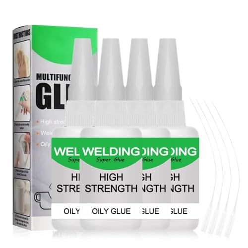 Sekundenkleber Extra Stark, 2025 Neu Alleskleber Schuhkleber Stark Wasserfest Superkleber Kleben Statt bohren Sekundenkleber Mit Aktivator, für Holzleim Kunststoff Metall Keramik Leder (4 Stück) von Catnat