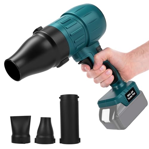 Akku-Laubbläser für Makita 18V,38000RPM Tragbarer Bürstenloser,Gebläse mit 3 Düsen,Elektrischer Laubsauger für Auto-und Eckenreinigung, Remove Dust, Leaves, Water, Snow (Ohne Akku) von Catolsss