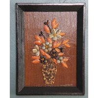 Samen Kunst Blumen Wandbehang Vintage von CatrinsVintageModern