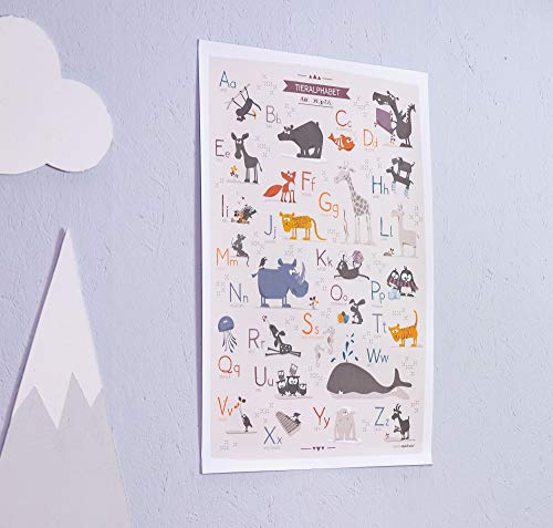 Cats on Appletrees 7601 Tieralphabet ABC Poster von Cats on Appletrees
