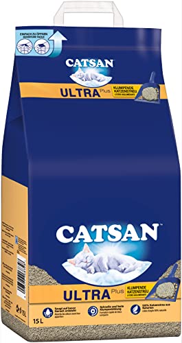 CATSAN Ultra Plus – Katzenstreu aus feinen natürlichen Tonkörnchen – 1 x 15 Liter CATSAN Ultra Plus – Katzenstreu aus feinen natürlichen Tonkörnchen – 1 x 15 Liter von Catsan