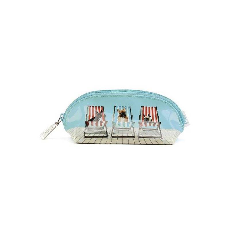 Catseye London Ovale Kosmetiktasche Deckchair Dogs Hund DC6VB von Catseye London