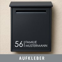 Briefkasten Vinyl Aufkleber | Personalisiert Name Familie Hausnummer Haustür von CatsimoDE