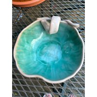 stangl Keramik Schüssel #3785 Obst Gemüse Serie Terra Rose Und Petroleum von CatskillAntiques