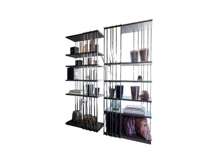 Cattelan Italia Regal 2er-Set Raumteiler Arsenal Version A&B Stahl Graphit, grau von Cattelan-Italia