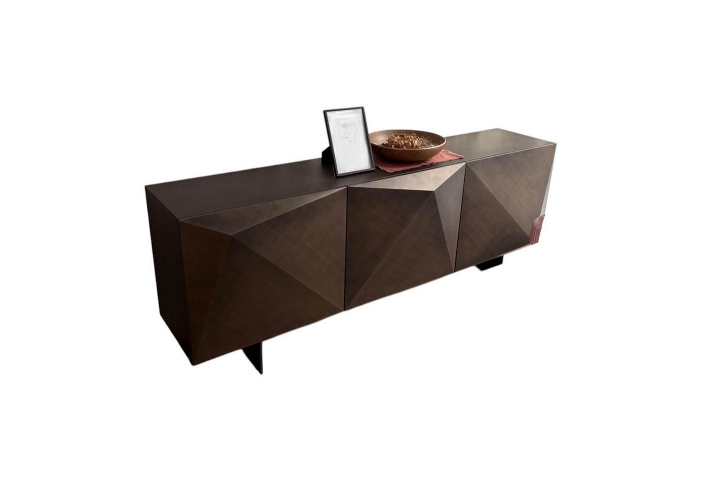 Cattelan Italia Sideboard Anrichte Kayak Holz Brushed Bronze Braun Grau Gestell Metall Cattelan Italia Sideboard Anrichte Kayak Holz Brushed Bronze Braun Grau Gestell Metall von Cattelan Italia