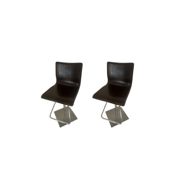 Paar braune drehbare Hocker von Paolo Cattelan, Cattelan Italia von Cattelan Italia