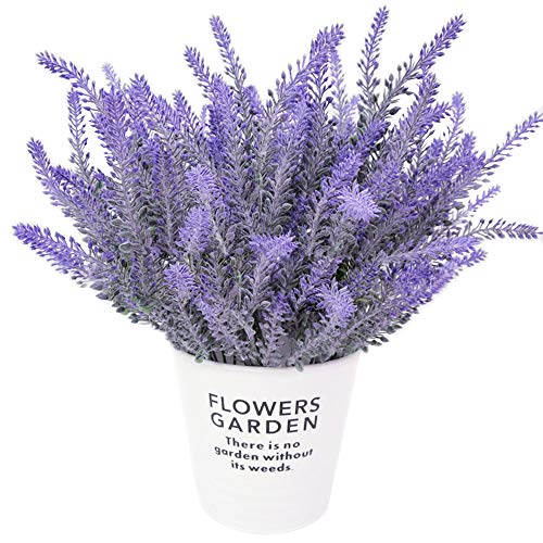 CattleyaHQ 4 Stück Künstliche Blume Lavendel, Simulation lila Lavendel Bouquet für Zimmer, Hochzeit, Party, Gartenhofdekoration von CattleyaHQ