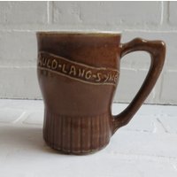 Vintage Werbetasse Aus Steinzeug, Auld-Lang-Syne - Dutchess Food New York von CaughtMyFancy