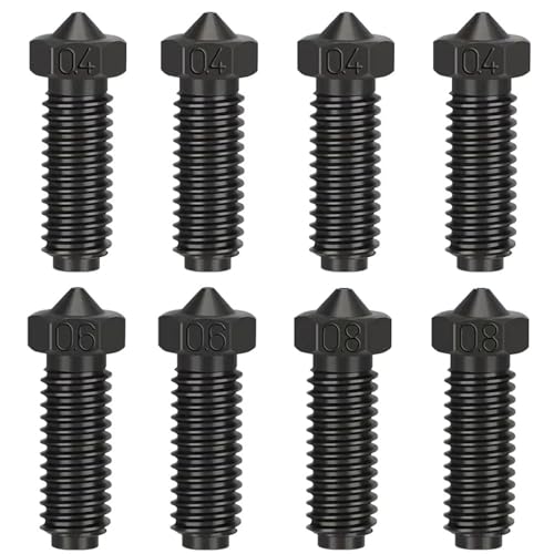 Cavabien 8pcs Multi Size Hardened Steel Nozzles, for Kobra 2 Pro,Kobra 2 Neo,Kobra 2 Plus,Kobra 2 Max,Kobra 2 3D Printer 0.4/0.6/0.8mm von Cavabien