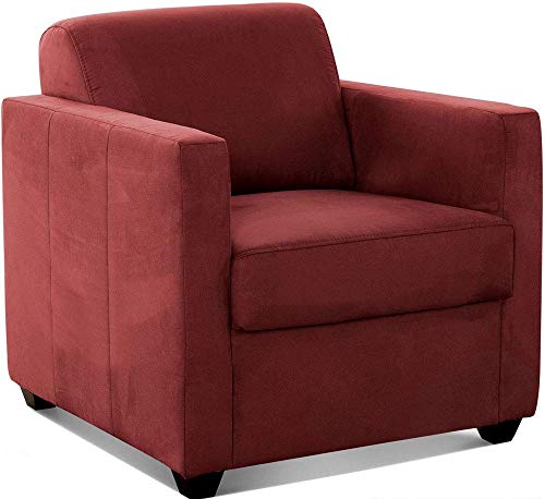 Cavadore Sessel Camerus mit Federkern / Polstersessel im trendigem Design / 78 x 80 x 83 / Mikrofaser: bordeaux von CAVADORE