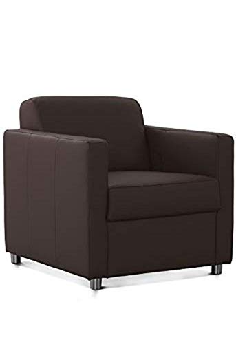 CAVADORE Corianne Sessel, mit Federkern, Polstersessel in Lederoptik Design, 78 x 80 x 83, Kunstleder: dunkelbraun von CAVADORE