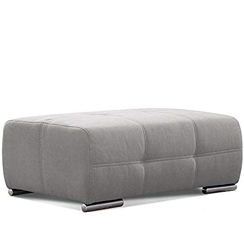 Cavadore Hocker Mistrel, Sitzhocker mit leichter Fleckentfernung dank Soft Clean, geeignet für Haushalte mit Kindern, Haustieren, 109 x 42 x 73, hellgrau von CAVADORE