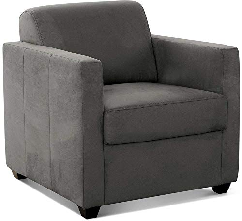 Cavadore Sessel Camerus mit Federkern / Polstersessel im trendigem Design / 78 x 80 x 83 / Mikrofaser: steel von CAVADORE