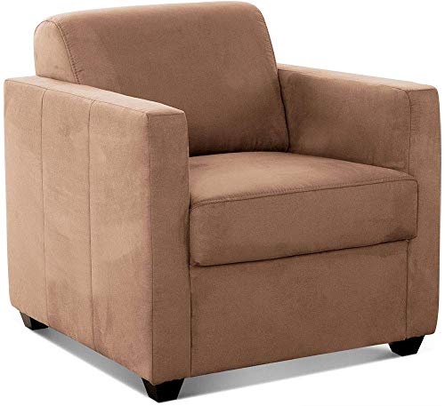 Cavadore Sessel Camerus mit Federkern / Polstersessel im trendigem Design / 78 x 80 x 83 / Mikrofaser: macciato von CAVADORE