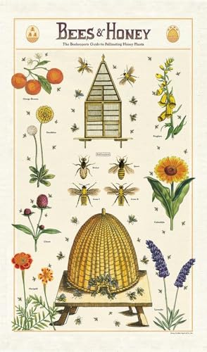 Cavallini Papers & Co. Geschirrtuch, Motiv Bienen & Honig, Mehrfarbig von CAVANILLI & CO.