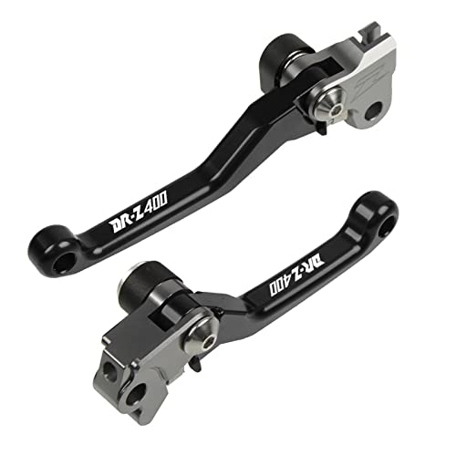 Brems Kupplungs CNC Motocross Für Suzuki DRZ400 DR-Z DRZ 400 Motorrad Pivot Brake Kupplungshebel Dirt Bike 2000-2017 Motorrad Bremshebel (Color : Schwarz) von Cavanu