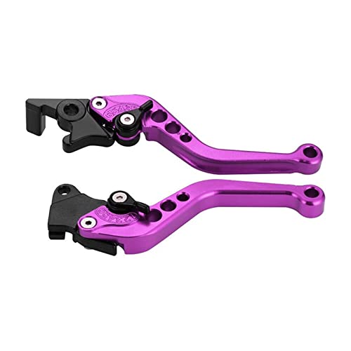 Brems Kupplungs Für Suzuki CNC Motorrad Kupplung Trommel Bremshebel Universal Für Motorrad Modifikation 1 Paar Legierung Motorrad Griff Bremsgriff Motorrad Bremshebel (Color : Lila) von Cavanu