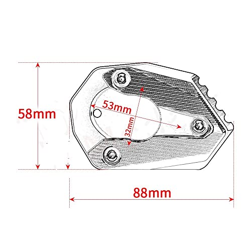 Ständer Fuß Ständer Pad Teile Für Kawasaki Für Ninja 250 300 650 1000 1000sx -2022 Motorrad Seitenständer Erweitern Zubehör Ständerverlängerungspad (Color : Grün, Größe : 1000sx) von Cavanu