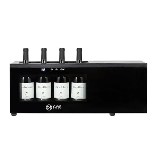 Cavevinum CV-7-C Bar Display 4-5 Flaschen mit Kompressor für V, Schwarz von Cave Vinum